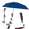 Jorzer Chair Umbrella, Rain/UV Protection Wheelchair Umbrella with Adjustable Clamp, 40.9" Extended Double-Side Parasol for Wheelchairs, Pram, Stroller, Bike, Beach Chairs, Bleacher. #4