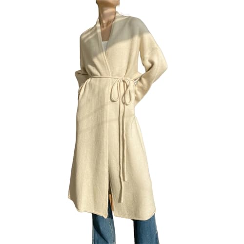Women's Knitted Lace Up Cardigan Coat Winter Wear Loose and