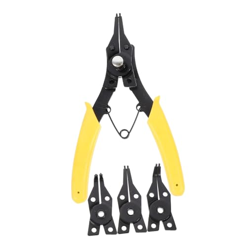 WOONEKY Retaining Ring Pliers 4 in 1 Interchangeable Tool Ring Remover Plier for Tight Spaces