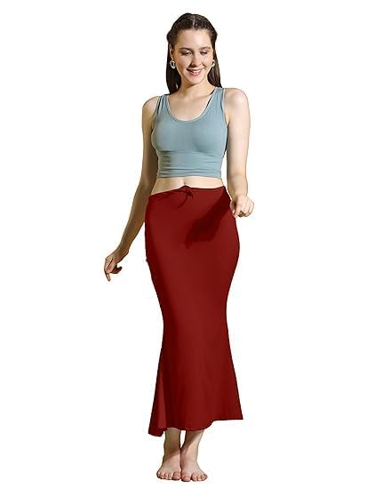 Image of Women's Soft Comfy Pleated Saree Fishcut I Saree Shapewear Flare Petticoat for Women, Lycra Cotton Blended, Petticoat, Skirts for Women, Shape Wear Dress for Saree