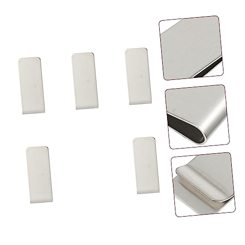 GALPADA 5Pcs Porta-Canetas Porta-Notas Acessórios Clipes De Notas De Metal Aço Inoxidável Clipes De