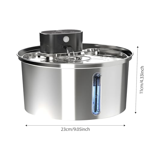 Fuente de agua para gatos acero inoxidable 6.35 L miniatura 7