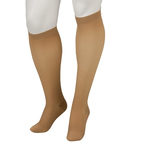 Image of Juzo Basic 4411 Knee-High 20-30 mmHg Closed Toe Compression Stocking, Short