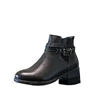 IVACHY Women Ankle Boots, Low Heel with Zip Boots, Ladies Fashion Winter Boots Size UK 3-8