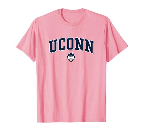 Connecticut Huskies Arch Over Pink Officially Licensed T-Shirt Small