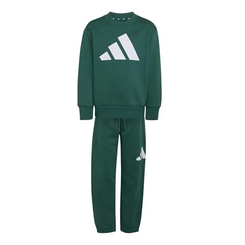 adidas Unisex Kinder Essentials Jogger Track_Suit, collegiate green/white, 3-4 Years – Ansicht 1