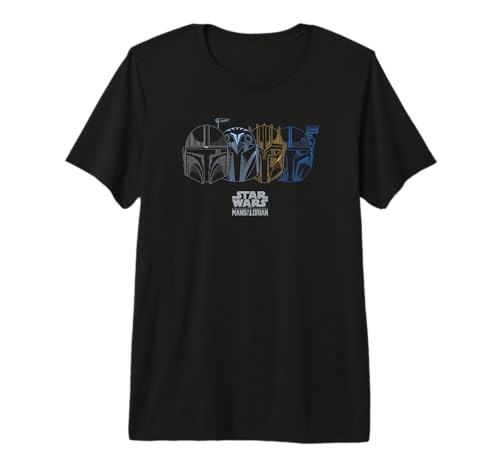 T-shirt Mandalorian Star Wars Bounty Hunters en coton premium à finitions haut de gamme