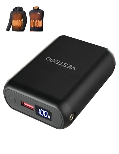 Vestego 20000mAh Heated Vest Heated Jacket Battery Pack, Rechargeable 77wh Power Bank for Heated Apperal