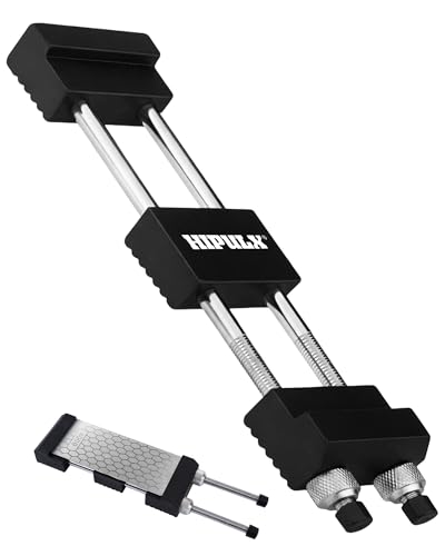 HIPULX Non-Slip Sharpening Stone Holder Adjustable Whetstone Holder for Water Stones Diamond Stones 304 Stainless Steel Clamp for Knife Sharpening Woodworking Tools (Fits 5 9/16 - 8 11/16)