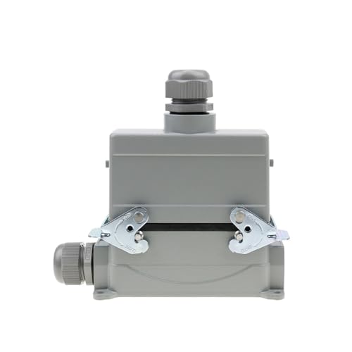 Conectores resistentes HDC-HE-24 de aviación con cubierta impermeable para cableado industrial 8