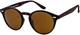 RUNDE UNISEX SONNENBRILLE: Die neue La Optica Vintage Sonnenbrille ist eine Braun / Leo farbene Retro Sonnenbrille im angesagten John Lennon Hippie Style für Männer und Frauen. Die Kreis förmige Sonnenbrille kann perfekt als Damensonnenbrille und Herrensonnenbrille getragen werden. Das Spiegelglas ist flach und sorgt somit für einen stärkeren Effekt. Die runde Form liegt aktuell voll im Trend und eignet sich somit besonders für Parties, Festivals & Instagram Posts.
