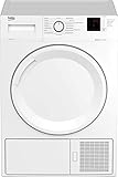 kondenstrockner angebote Automatischer Knitterschutz Beko DS73S2PA Kondenstrockner mit Wärmepumpentechnologie/elektronische Feuchtemessung/digitales Display/kombinierter Filtermechanismus/ 7 kg/A+/ nur 46 cm Korbusti , Weiß