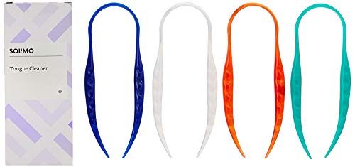 Image of Amazon Brand - Solimo Tongue Cleaner (Pack of 4)