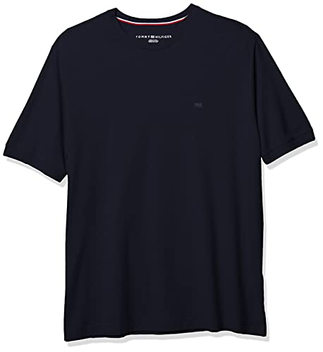 Tommy Hilfiger Men's Big & Tall Flag Crew Neck Tee, Sky Captain, 3XL