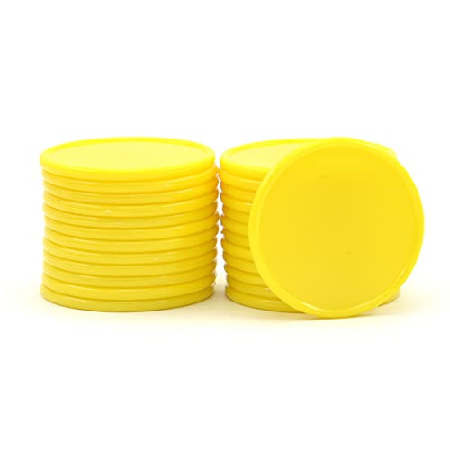 Qierlean 100 Pieces Counters Counting Chips Plastic Markers Multi Colors For Bingo Chips Game Tokens (Black) #TOP4