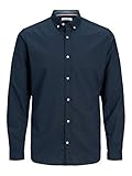 Leinenhemd für Herren JACK & JONES Male Hemd Button-down-Kragen XLNavy Blazer