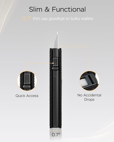 Wallet for Men - Sleek & Functional - Secure RFID Blocking Wallet with Smart Metal Pop Up Credit Card Holder, Minimalist Slim Front Pocket 11+ Cards ID Window Cash Slot, Gift for Him3