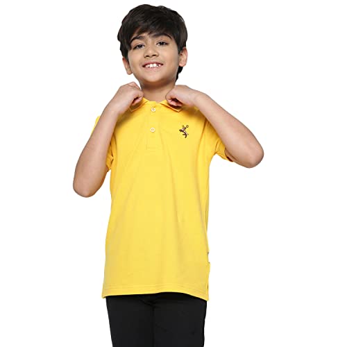 Image of Li'l Tomatoes Boys Pique Cotton Polo T-Shirt | Classic Collar & Button Placket | Soft & Breathable Summer Wear | Casual Comfort | 3-16 Years