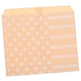 HOMOCONO 100 Stück Kraftpapier Brottüten mit Punktmuster Lebensmittelverpackung für Snacks Süßigkeiten Feiern Robust