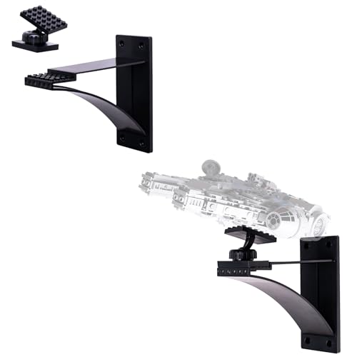 Brickmaster Displays Infinity Display Shelf 6 Inch Building Block Display Shelf Works with Major Brick Brands Compatible with Lego Sets Adjustable Display Shelves 2 Pack Black