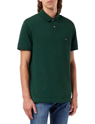 Tommy Hilfiger Herren Poloshirt Kurzarm 1985 Regular Fit, Grün (Hunter), XXL
