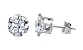 2MM Tiny Clear Ice White CZ 925 Sterling Silver Solitaire Stud Post Earrings Second Hole Cartilage