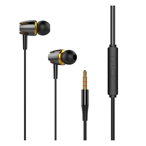 Écouteurs filaires | Casque intra-auriculaire à réduction du bruit ambiant, bonnet en silicone doux pour la peau, lumineux pour le sport, ordinateur, téléphone, appareils jack 3,5 mm