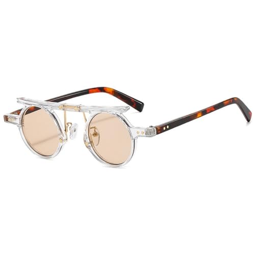 ZIUTNSAV-Punk Small Round Sunglasses For Women Men Retro Sun Glasses Male UV400 Eyeglasses