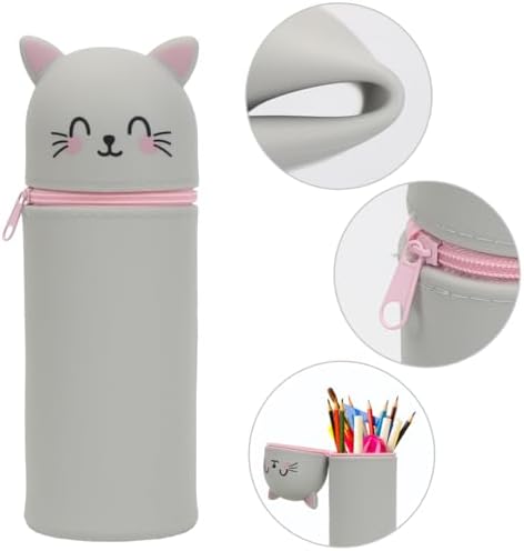 Astuccio 2 In 1 In Silicone Morbido Con Unicorno | 2 Scomparti, Cerniera Robusta, Per Scuola