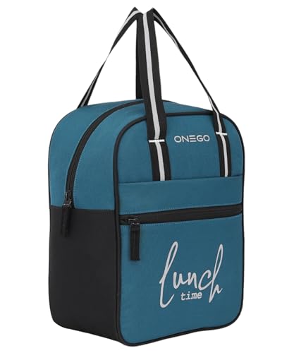 Image of Durable & Lightweight Lunch Bag | Trendy Water-Resistant Tiffin Bag & Meal Holder for Office, School, Travel & Picnic, Stylish, Insulated Design for Men, Women & Kids. (T-Blue)