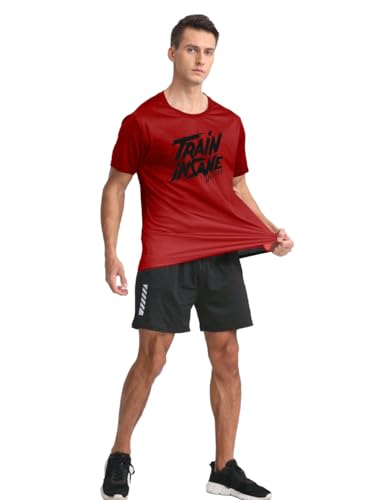 Image of LEOTUDE Men's Regular Fit Half Sleeve Round Neck Cottonblend Tshirt (Color Black)