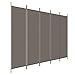 Produktbild vidaXL Paravent 5-TLG. Raumtrenner Raumteiler Trennwand Umkleide Sichtschutz Spanische Wand Wohnzimmer Schlafzimmer Anthrazit 250x220cm Stoff