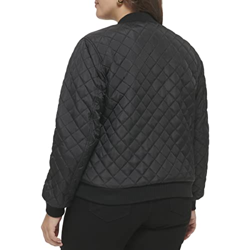 Levi's Women's Diamond Quilted Bomber Jacket, Navy/Sherpa Lined, Medium #TOP2