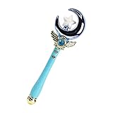 Harilla Varitas de princesa iluminadas para niñas, accesorios para fotos, recuerdos de fiesta, juguete de simulación para carnaval, graduación, Halloween, Luna azul