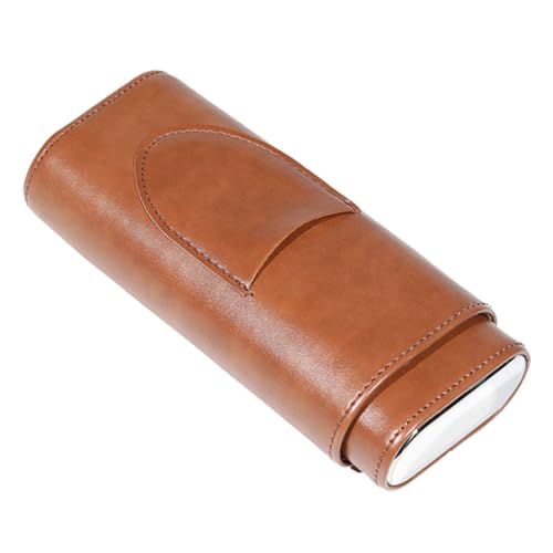 Vaguelly Cigar Holders for Men Pu Leather Cigar Pouch Lightweight Protective Storage Box Travel Humidor