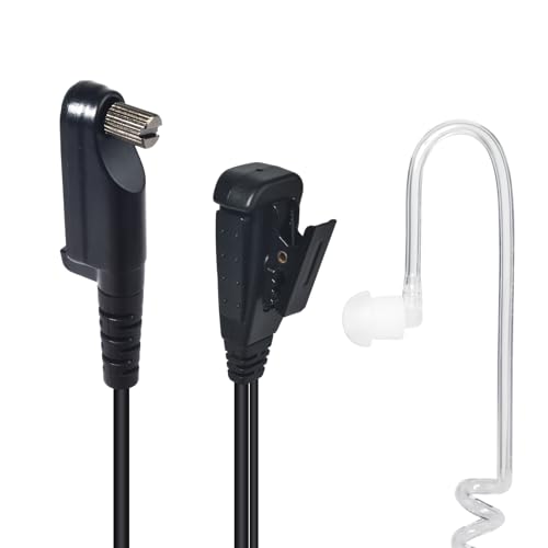 HYS Radio Ohrhörer Kompatibel mit Hytera HYT PD600 PD602 PD605 PD662 PD665 PD680 PD682 PD685 X1e X1p Walkie Talkie, Akustikröhren-Headset mit Mikrofon und PTT (H6)