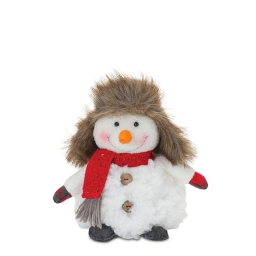 Melrose-International-Plush-Snowman-with-Hat-and-Scarf-Set-of-2 Melrose International Plush Snowman with Hat and Scarf Set of 2