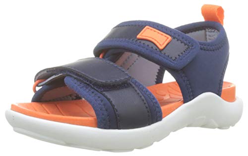 Camper Wous Kids, Sandalias con Punta Abierta Niños, Azul (Navy 410), 33 EU