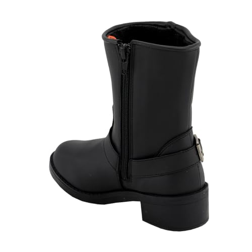 Image of Milwaukee Leather MBL9475 Women's Classic Black Engineer Style Fashion Motorcycle Riding Boots w /Side Zipper - 5