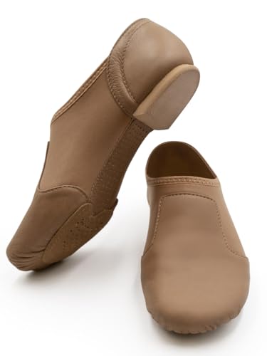 Glove Jazz Shoe Capezio en cuir caramel 45 Large pour la danse