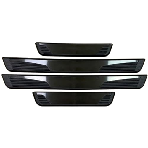 Seuil de Porte Protection Inox Noir pour Auto Hyundai Santa Cruz