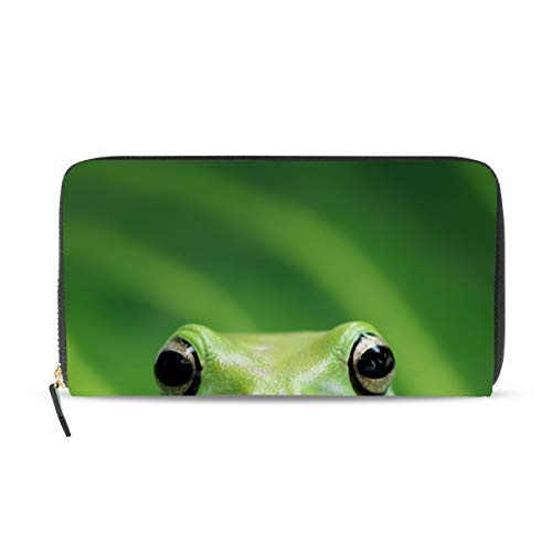 Portefeuille long en cuir femme idée cadeau originale avec motif feuilles