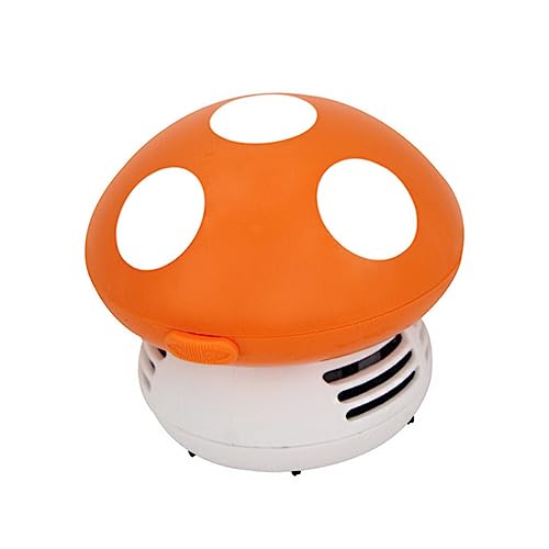 BESTYASH Mini Mushroom Tabletop Vacuum Cleaner Portable Handheld Dust Sweeper for Quick Cleanup of Crumbs Dust Lint Desks Counters Tables Battery Operated