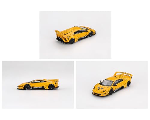 MINI GT LB - Silhouette Works Murcielago GT Evo – Yellow 1/64 Diecast miniatura 2