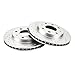 PHILTOP 10.1 inch(256 mm) Front Drilled and Slotted Disc Brake Rotors Compatible with Summit, Expo, Expo LRV, Colt, Expo LRV, 2-PC Set