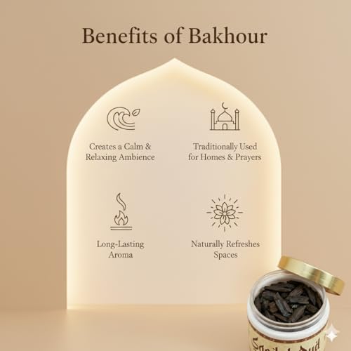 Image of Sandal Oud BAKHOOR Incense | Authentic Arabic BAKHOOR Incense | 40 GMS JAR | Pack of 1 | Natural Wood Chips Sandal Fragrance