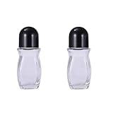 2pcs 30ml / 1oz vide flacon désodorisant bouteille en verre clair rechargeable en verre avec biberon en plastique Portable conteneur de stockage de voyage Jar pour huile essentielle parfum