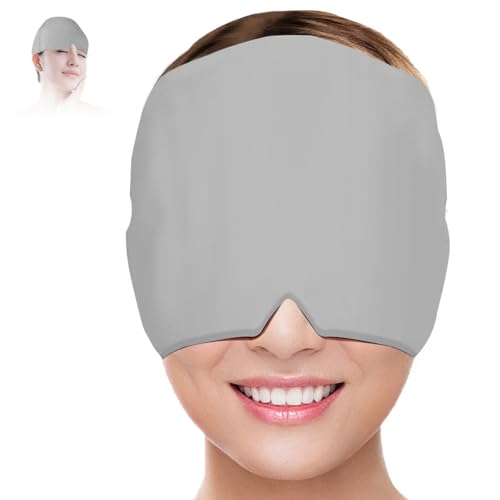 Migraine Cap Gel Hat to Relieve Head Pain Compression Cap for Headache Flexible Headache Relief Cap for Migraine Relief and Swollen Eyes Elastic and Reusable
