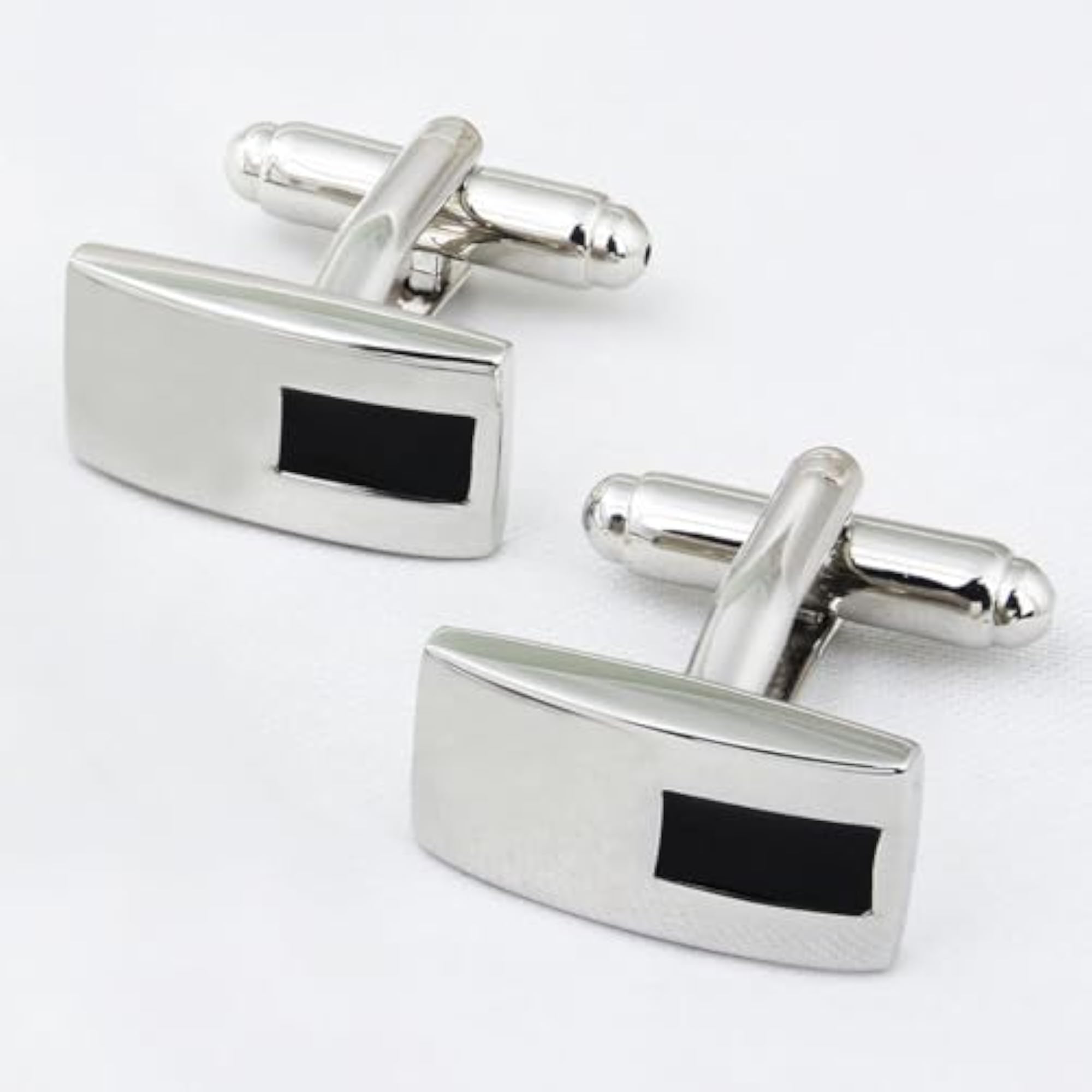 Men's Silver Colored Cufflink and TiePin Set