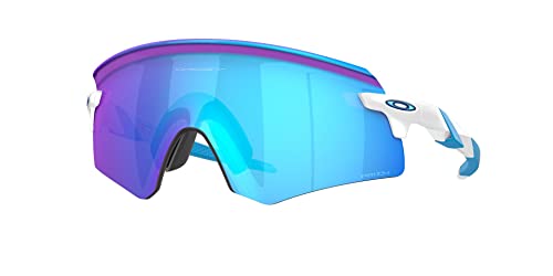 Oakley Man Sunglasses Polished White Frame, Prizm Sapphire Lenses, 0MM